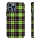 Green Tartan Goth Tough Phone Case