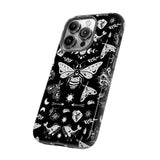 Black Celestial Witchy Moth Goth Tough Phone Case