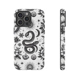 White Celestial Snake Goth Tough Phone Case