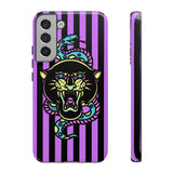 Striped Snake and Panther Tattoo Style Tough Phone Case