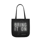Alternawear Branded 'Bring it On' Tiger and Neon Print Polyester Canvas Tote Bag