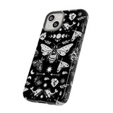 Black Celestial Witchy Moth Goth Tough Phone Case