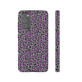 Grey and Pink Leopard Print Tough Phone Case
