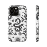 White Celestial Snake Goth Tough Phone Case