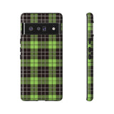 Green Tartan Goth Tough Phone Case