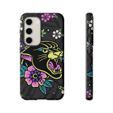 Floral Panther Print Tough Phone Case