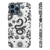 White Celestial Snake Goth Tough Phone Case