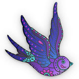 Rockabilly Swallow Pillow – Sugar Skull Tattoo Throw Cushion