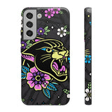 Floral Panther Print Tough Phone Case