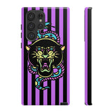 Striped Snake and Panther Tattoo Style Tough Phone Case