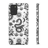 White Celestial Snake Goth Tough Phone Case