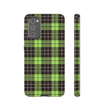 Green Tartan Goth Tough Phone Case