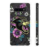 Floral Panther Print Tough Phone Case