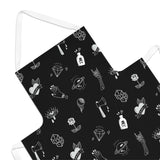 Black Doodle Tattoo Adult Kitchen Craft Apron