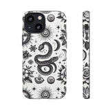White Celestial Snake Goth Tough Phone Case
