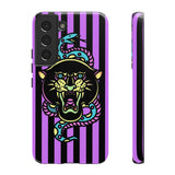 Striped Snake and Panther Tattoo Style Tough Phone Case