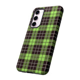 Green Tartan Goth Tough Phone Case