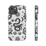 White Celestial Snake Goth Tough Phone Case