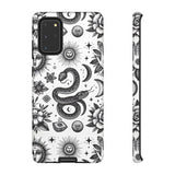 White Celestial Snake Goth Tough Phone Case