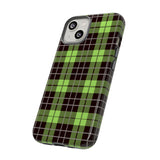 Green Tartan Goth Tough Phone Case