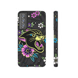 Floral Panther Print Tough Phone Case