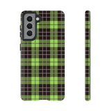 Green Tartan Goth Tough Phone Case
