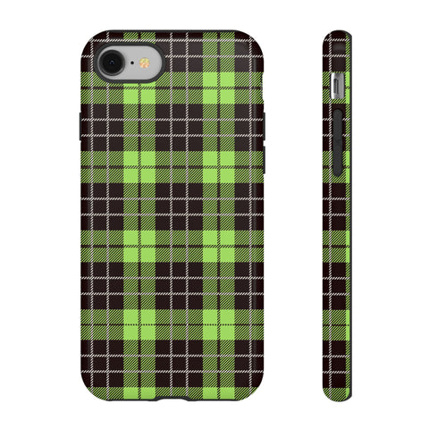 Green Tartan Goth Tough Phone Case