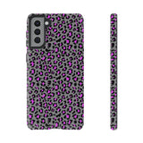 Grey and Pink Leopard Print Tough Phone Case