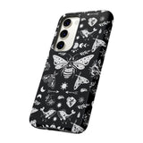 Black Celestial Witchy Moth Goth Tough Phone Case