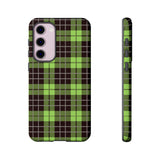Green Tartan Goth Tough Phone Case