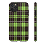 Green Tartan Goth Tough Phone Case