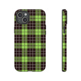 Green Tartan Goth Tough Phone Case