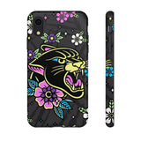Floral Panther Print Tough Phone Case