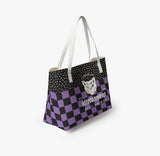 Purple Checkered Alternawear Ladies Everyday Handbag Tote Bag