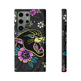 Floral Panther Print Tough Phone Case