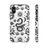 White Celestial Snake Goth Tough Phone Case
