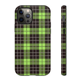 Green Tartan Goth Tough Phone Case