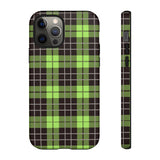 Green Tartan Goth Tough Phone Case
