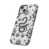 White Celestial Snake Goth Tough Phone Case