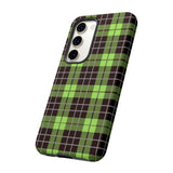 Green Tartan Goth Tough Phone Case