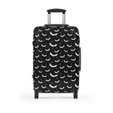 Black Bat Print Suitcase Gothic Travel Bag