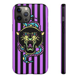 Striped Snake and Panther Tattoo Style Tough Phone Case