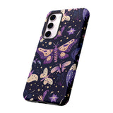 Phone Case - Purple Butterfly Print Tough Case