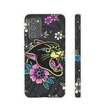 Floral Panther Print Tough Phone Case