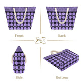 Lilac Skull and Bones Beach Bag | Pastel Goth Tote Bag | Spooky Cute Shoulder Bag | Alternative Summer Accessory | Creepy Kawaii Tote