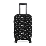 Black Bat Print Suitcase Gothic Travel Bag