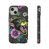 Floral Panther Print Tough Phone Case