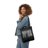 Alternawear Branded 'Bring it On' Tiger and Neon Print Polyester Canvas Tote Bag