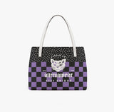 Purple Checkered Alternawear Ladies Everyday Handbag Tote Bag