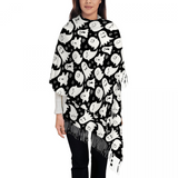 Ghost scarf as a shawl